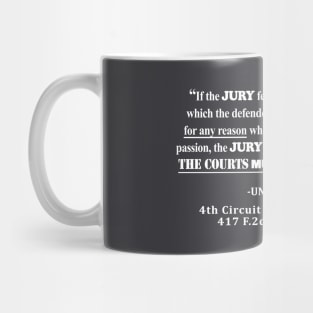 Jury Nullificaton Case Law Quote White Text Mug